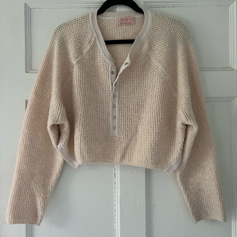 Cozy Cream Button-Up Sweater
